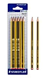 Staedtler HB2 matite Noris PAC di 6 pezzi, giallo e nero Stripes