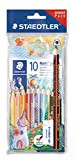 Staedtler Jumbo Crayons Noris Club, maggiore resistenza alla rottura, forma triangolare, sistema ABS, adatta ai bambini secondo DIN EN71, set ...