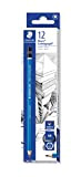 STAEDTLER matite Mars Lumograph, confezione da 12 matite da disegno, gradazione 6B, alta qualità e resistenza, 100-6B