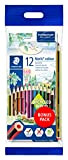 STAEDTLER set da 12 matite colorate Noris Colour, tonalità differenti e mine resistenti in WOPEX, più matita Noris HB e ...