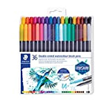 Staedtler Watercolour Brush pens 3001 TB36, Assorted Colours, Pack of 36 Giocattolo, Confezione da 36, unità