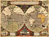 STAMPA ART-su-carta opaca-220gr- Vera Totius Expeditionis Nauticae 1595 Hondius Hendrik - Mappe orizzontali Immagine Vera Totius Expeditionis Nauticae 1595 Belle ...