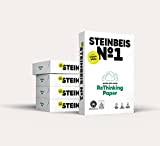 Steinbeis N. 1 ReThinkingPaper C1201666080A - Carta riciclata, formato DIN A4, 80 g/m², ISO 70/CIE 55, 5 x 500 fogli, ...