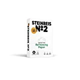 STEINBEIS N°2 TRENDWHITE, carta rigenerata, 100% riciclata, tinta naturale, 80 g, A4, Angelo Blu, ricetta da 500 fogli