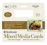 Strathmore Full Size Mixed Media Cards, 140 lb. Vellum, 5 X 6.875 Inches, White, Package of 10 (105-462)