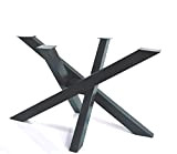 Struttura del tavolo Lotus Design a croce, robuste guide per tavoli, acciaio, gambe del tavolo, metallo (XL-size-150x80 cm, Antracite)