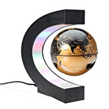 SUAVER Globo Galleggiante, levitazione Magnetica a Forma di Sfera Galleggiante Globe Mappa del Mondo,LED Globe World Map Regalo con Luci ...