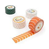 Suck UK Sushi Tape | nastri adesivi decoratrivi in carta | Washi Tape | Nastro per Mascheratura decorato | Set ...