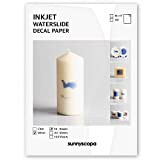Sunnyscopa DIY inkjet Decal Paper 21,6 x 27,9 cm 10 fogli 8.5"x11" Infradito colorati estivi, con finte perline
