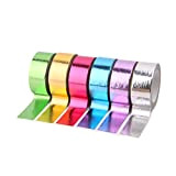 suoryisrty Ginnastica Ritmica Decorazione Holographic Glitter Tape Anello Stick Accessorio 15mm * 5m Washi Tape Nastro Adesivo Fai da Te ...