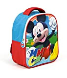 Superdiver Zaino per bambini Topolino Licenza Ufficiale Disney Mickey Mouse per la scuola e l'asilo - 24cm - colore blu ...