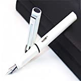 SUPERTOOL - Penna stilografica, leggera, pennino 0,5, 11 colori, inchiostro nero per bambini, affari, bambini, affari e scrittura (bianco)