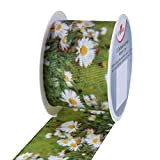 Susy Card nastro in tessuto 40 x 2 margherite con filo, 1 pezzo, Standard