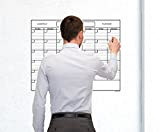 SwiftGlimpse - Calendario da parete, 45,7 x 61 cm, riutilizzabile, 1 mese, non datato, cancellabile a umido e laminato, agenda ...