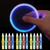 SZMYLED - Penna rotante a mano, a LED, colorata e luminosa, a forma di penna a sfera, per adulti e ...
