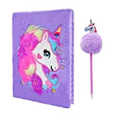 Taccuino unicorno peluche, diario magico Cyiecw per ragazze Taccuino soffice unicorno adorabile 160 pagine per scrivere e disegnare Regali di ...