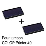 Tampone di inchiostro per timbro COLOP Printer 40, 59 x 23 mm, 2 pezzi Nero