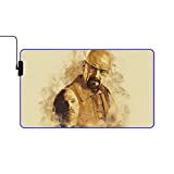 Tappetino mouse da gioco RGB Large Breaking Bad Crime Movie Poster Drugmaker Mousepad Office/Gaming/Home Computer Keyboard & Mouse Pad combinati ...