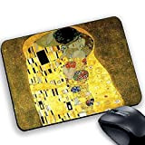 Tappetino Mouse Pad Gadget Compatibile per Appassionati di Arte Il Bacio di Klimt Personalizzato con Foto,Logo.