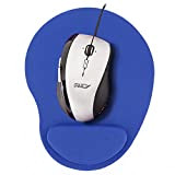 Tappetino per mouse con poggiapolsi in gel, comodo, computer ergonomico, Blu