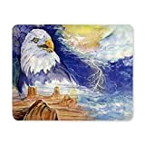 Tappetino per mouse da gioco, Mouse Pad Eagle in Wild Barren Land Mousepad Gaming