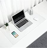 Tappetino trasparente da scrivania, 50 x 100 cm, antiscivolo, impermeabile, in PVC, doppio uso con bordi arrotondati, protezione da tavolo ...