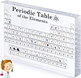 Tavola periodica con elementi in acrilico con campioni di elementi, 83 elementi chimici display ciclo strumento tavolo didattico ornamento regalo ...