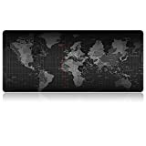Tech Stor3 Tappetino XL mappa del mondo Gaming Mouse pad, 60 x 30 cm, World Map con base antiscivolo in ...
