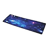 Tech Stor3 Tappetino XXL galassia Gaming Mouse pad, 88 x 30 cm, con base antiscivolo in gomma naturale, aderente e ...