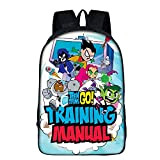 Teen Titans Go Zaino Cartoon Picture Grande Capacità Multi-tasca Daily School Bag per Studenti Ragazzi Ragazze, N7.