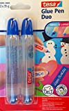 Tesa Glue Pen Duo per bricolage con apertura piccola e grande, 2 x 35 g