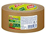 Tesapack Carta Ecologo - Nastro da Imballaggio in Carta Ecologica, 60 % di Materiale Organico - Marrone - 50 m ...