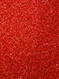 The Ark Craft - Confezione da 5 cartoncini glitterati, formato A4, 250 g/mq, colore: Rosso