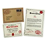 The UK Factory - Lettera e certificato firmati da Babbo Natale, personalizzabili con qualsiasi nome di bambino o bambina della ...