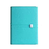 ThreeH in pelle PU Notebook A5 Blocco note multicolore Diario multifunzione per ufficio Blu