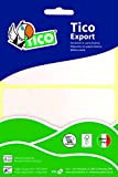 Tico Export E-4622 Etichette adesive bianche 46x22 mm, 15 etichette per foglio, adesivo permanente, scrivibili a mano, Confezione da 10 ...