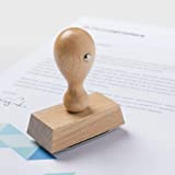 Timbro personalizzabile in legno con testo a scelta, Timbri manuale in gomma personalizzato con tampone di inchiostro opzionale
