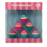 Tinc Cupcake Eraser Collection Set per bambini | Include 6 gomme | Correggere facilmente gli errori | Ideale per l'uso ...