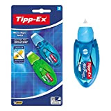 Tipp-Ex, Microtape Twist, Correttore a nastro con Cappuccio Protettivo Girevole, 8m x 5mm, Colori Assortiti, Confezione da 2 Unità