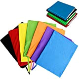TOBWOLF 7 pezzi di copertine elastiche per libri, copertina per libri di testo in tessuto protettivo lavabile, protezione per libri ...