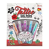 Toi-Toys- Tatouage Stylos de Gel 5 pièces-Sur Carte Penne, Multicolore, 45622A
