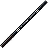 Tombow ABT - Penna con doppia punta a pennello, 6 pezzi, colore: Nero