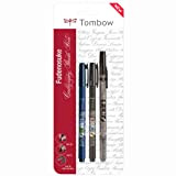 Tombow, Brush Pen Fudenosuke, colore: nero Dual Pen + Weich + Hart