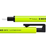 Tombow Mono Zero – Gomma di precisione punta rotonda, colore: giallo neon