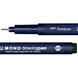 Tombow WS-EFL03 - Penna a punta fine MONO drawing pen 03, colore: Nero