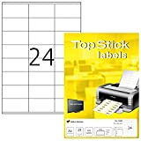 TopStick 8400 Etichette per indirizzi A4 (70 x 36 mm, 25 fogli, carta, opaca) autoadesive, stampabili, adesivi universali permanenti, 600 ...
