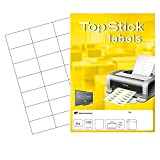 TopStick Etichette per Indirizzi, 70 x 37 mm, Etichette Adesive A4 per Stampante, 24 Etichette per Foglio, Bianco