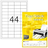 TopStick Etichette Universali, 48,3 x 25,4 mm, Etichette Adesive A4 per Stampante, 44 Etichette per Foglio, Bianco