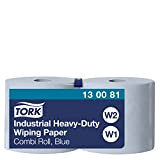 Tork 130081 Carta ultraresistente per asciugatura industriale QuickDry Premium, compatibile con il sistema W1 (da terra o da parete), 3 ...