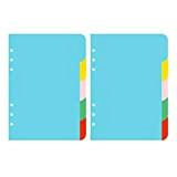 Toyvian 5 Colori Divisori Tab A5 Indice Classificati Lables 6-fori Colourful Filler Pagine di ordinamento del progetto per raccoglitori ad ...